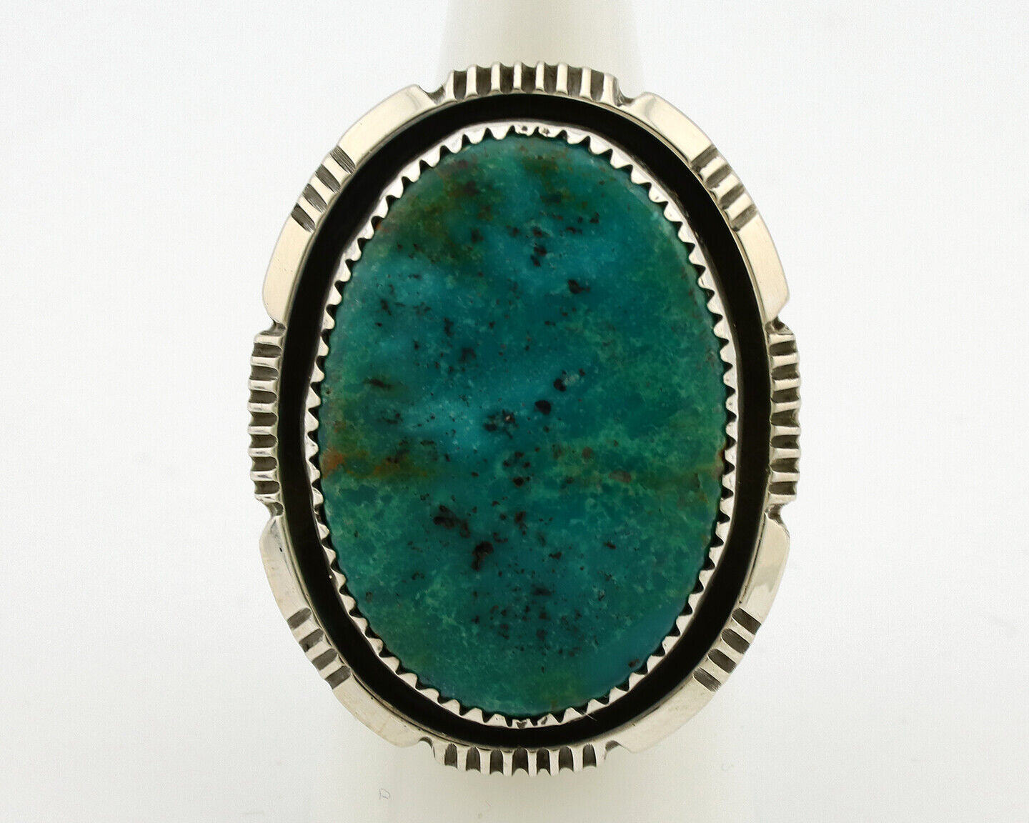 Navajo Ring 925 Silver Natural Southwest Turquoise Signed William Denetdale C80s