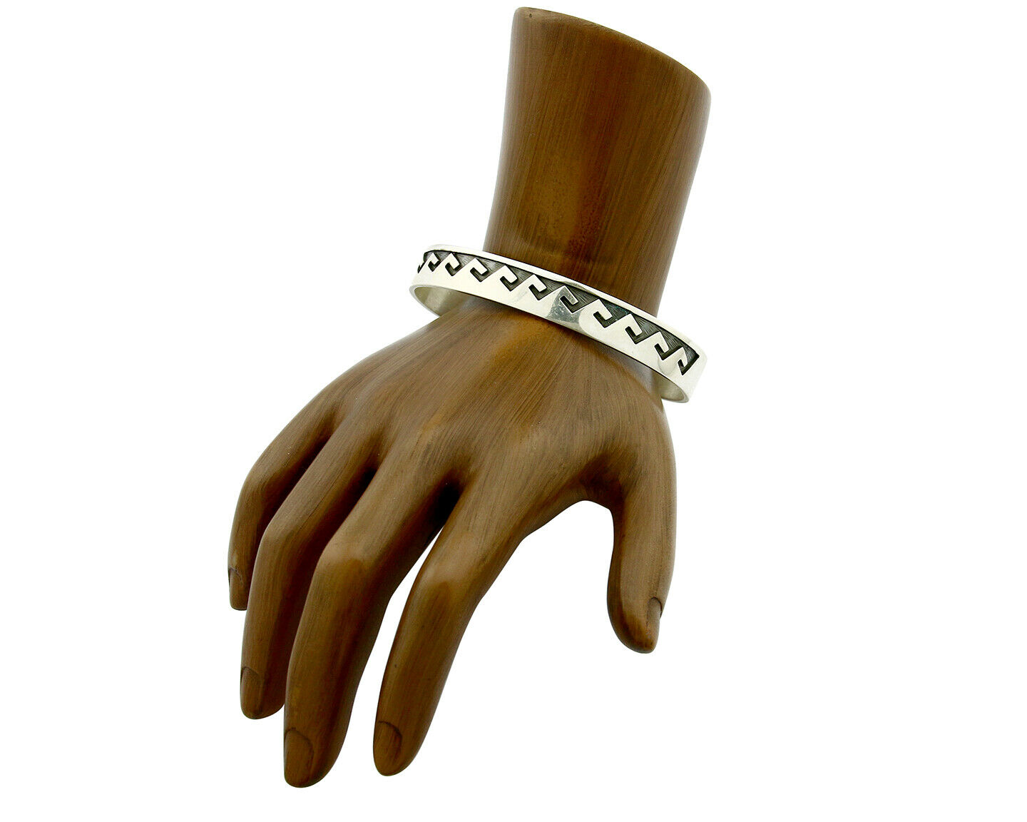 Navajo Bracelet Overlay Design .925 SOLID Sterling Silver Signed Artist SC C.80s