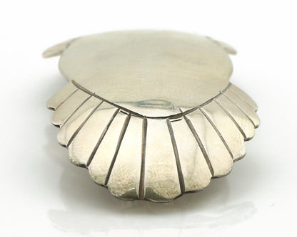 Navajo Hair Clip Barrette .925 Silver Hand Stamped Artist Signed C Montoya C80s