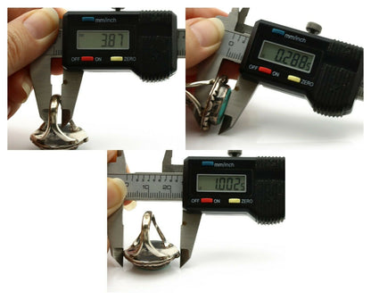 Navajo Ring .925 Silver Kingman Turquoise Artist Signed Gecko C.1980's