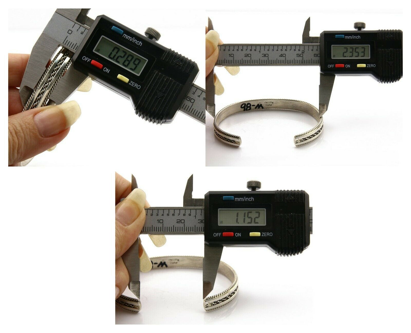 Navajo Bracelet .925 Silver Handmade Cuff Artist Signed TAHE C.80's