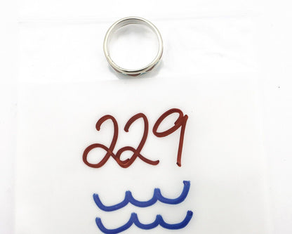 Navajo Chip Inlay Ring 925 Silver Sleeping Beauty Turquoise & Coral Silver Cloud