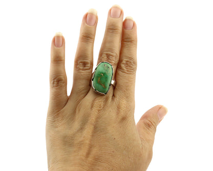 Navajo Ring 925 Silver Royston Turquoise Signed Lee Bennette C.80's