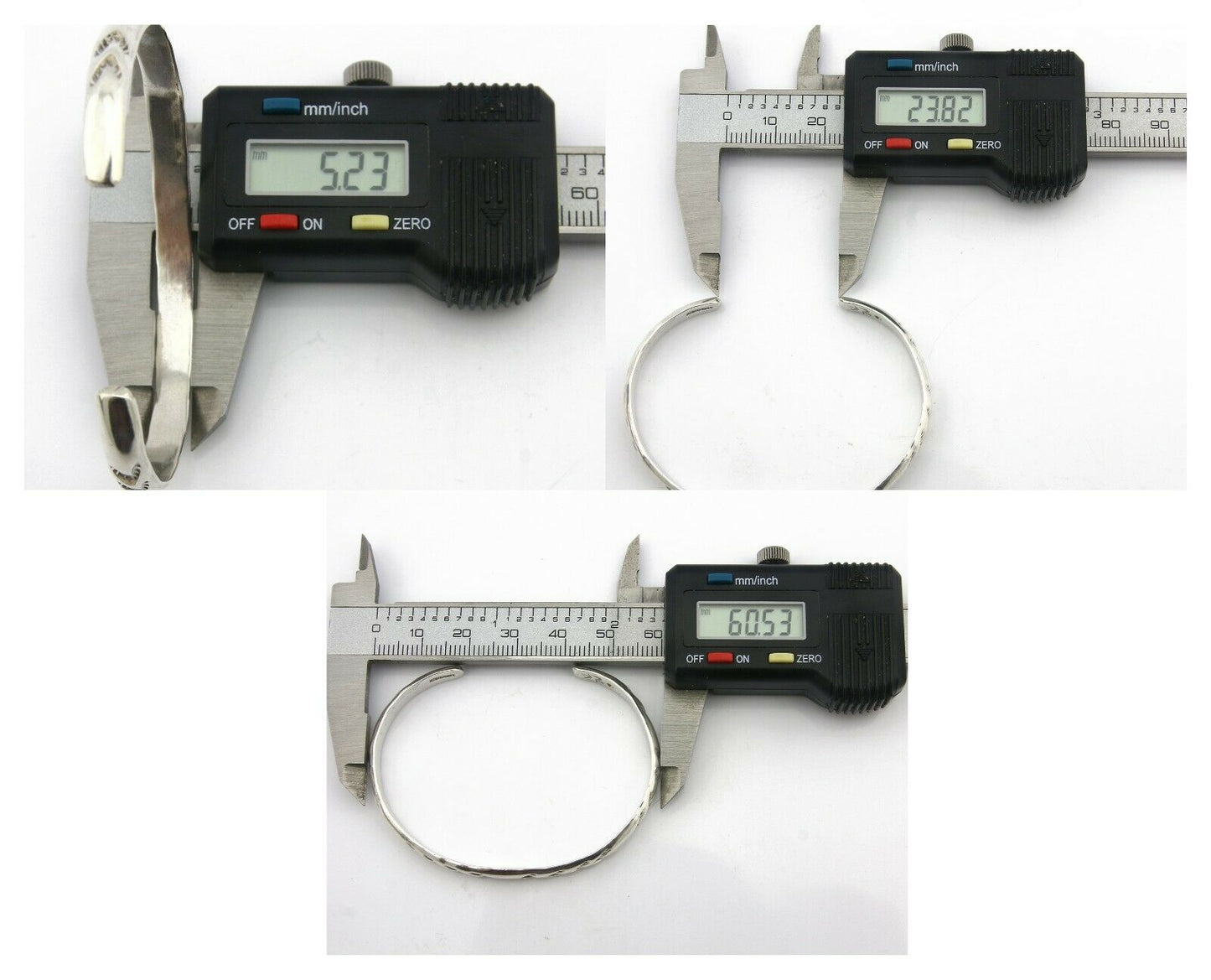 Navajo Bracelet .925 Silver Hand Stamped Arrow Head Artist Montoya C.80's