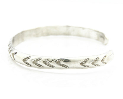 Navajo Bracelet .925 Silver Hand Stamped Arrow Head Artist Begay & Montoya C80s