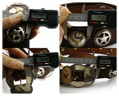 Navajo Concho Belt .925 Silver Signed Sacajawea C.80's