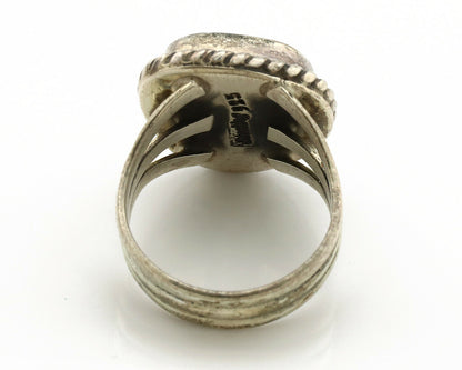 Navajo Ring .925 Silver Blue Turquoise Native American Artist C.1980's