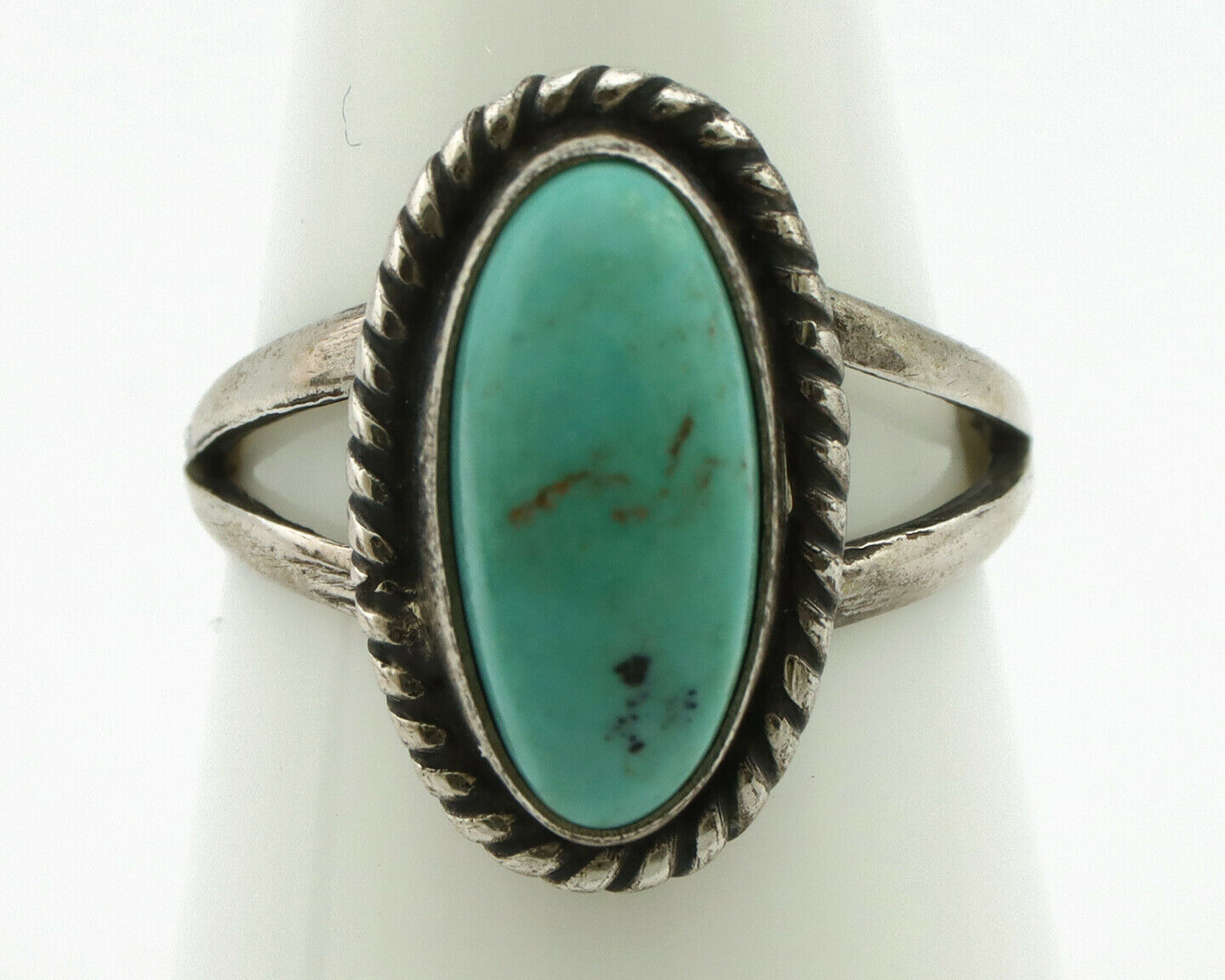Navajo Ring .925 Silver Arizona Turquoise Native American Artist Handmade C.80's