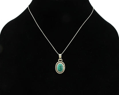 Navajo Pendant .925 Silver Aqua Turquoise Native American C.80's