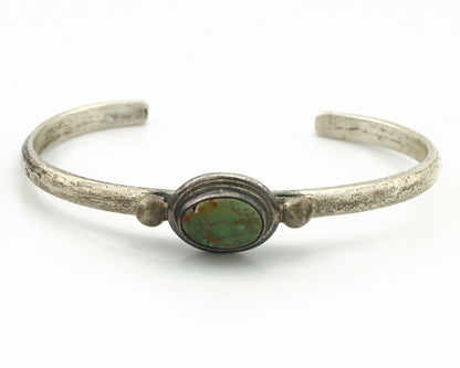 Navajo Bracelet .925 Silver Spiderweb Turquoise Native American Artist C.90's