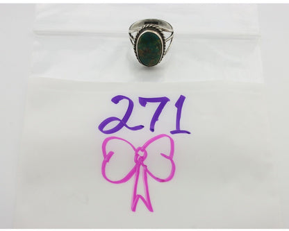 Navajo Handmade Ring .925 Silver Arizona Turquoise Native Artist C.80's