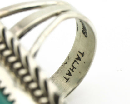 Navajo Ring .925 Silver Turquoise Mountain Artist Talhat C.80's