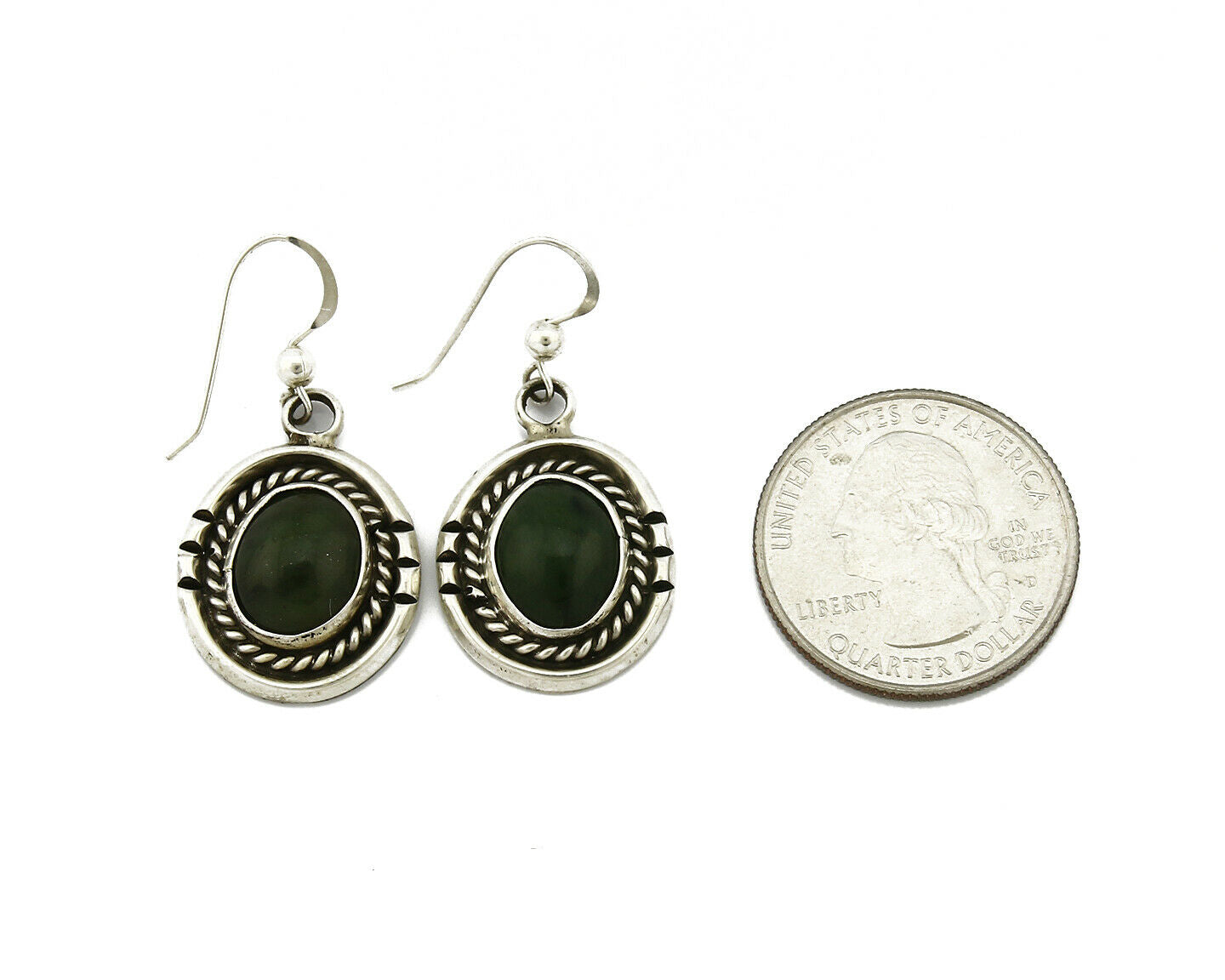 Women's Navajo Handmade Earrings .925 Silver & Agate Dangles