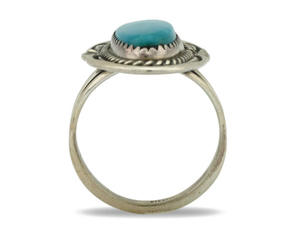 Navajo Ring 925 Silver Southwest Blue Turquoise Artist Signed Begay C.80's