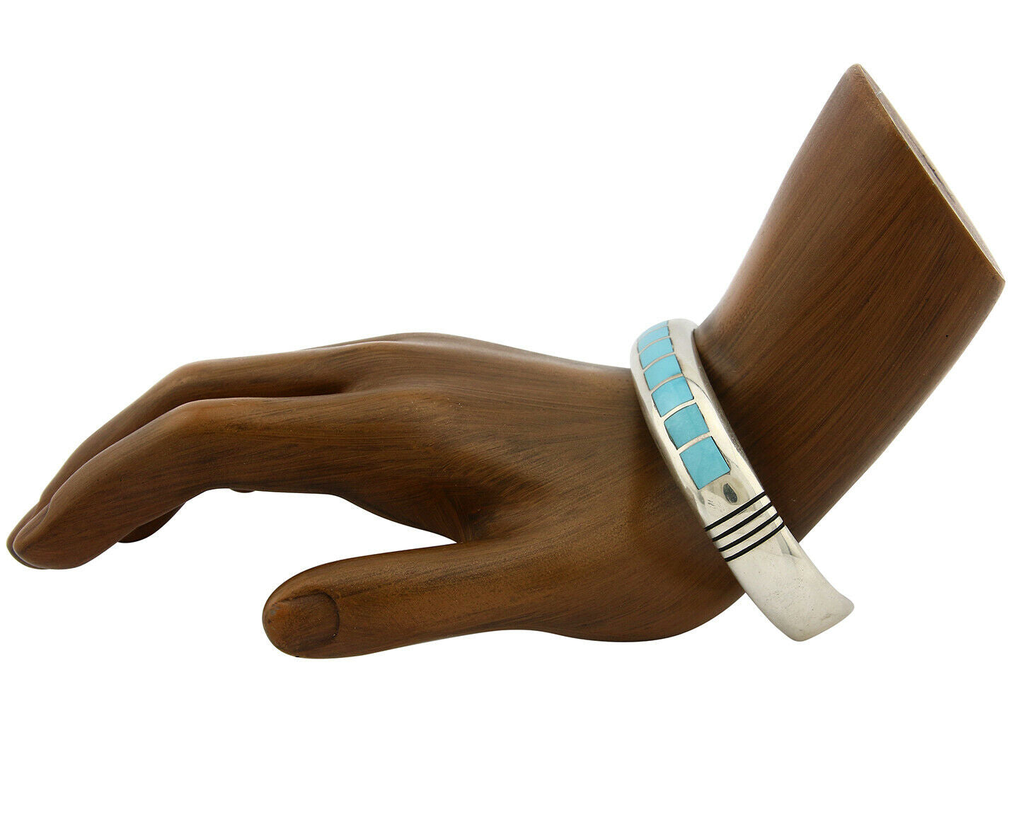 Navajo Bracelet .925 Silver Southwest Turquoise Cuff Artist TAHE C.80's