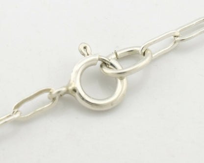 Navajo Necklace .925 Silver Landers Turquoise Signed H+V Thompson C.80's