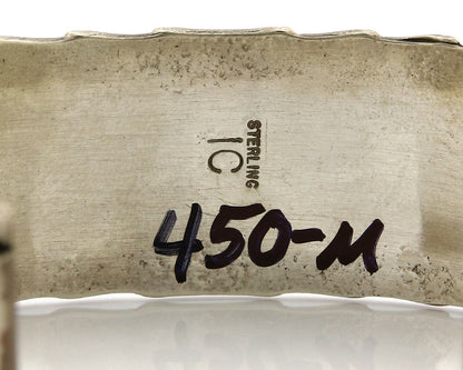 Navajo Bracelet .925 Silver Sleeping Beauty Turquoise Artist Signed IC C.80's