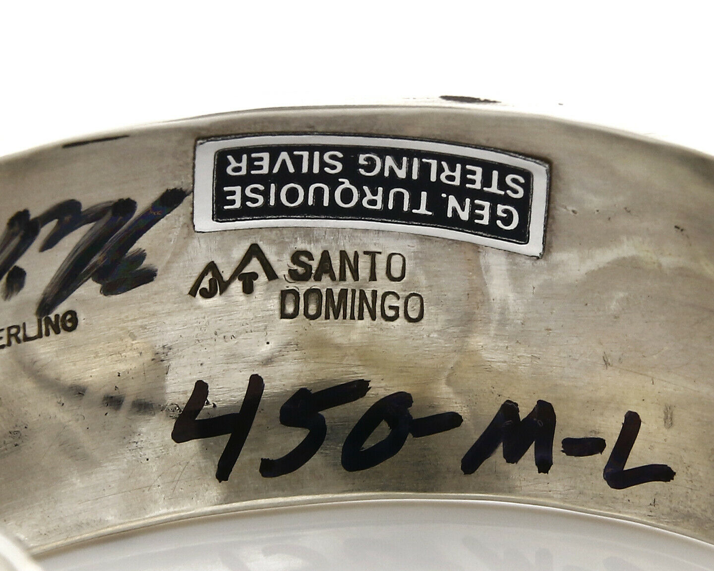 Women's Navajo Bracelet .925 Silver Sleeping Beauty Turquoise Inlaid JT C.80's