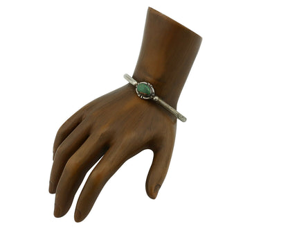 Navajo Bracelet .925 Silver Royston Turquoise Native American Artist C.90's
