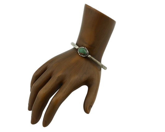 Navajo Bracelet .925 Silver Royston Turquoise Native American Artist C.90's