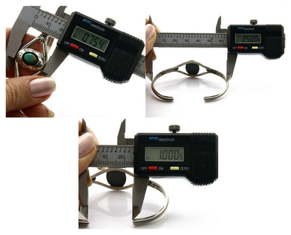 Navajo Turquoise Bracelet .925 Silver Native American Handmade Cuff C.80's