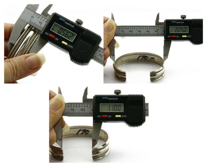 Navajo Bracelet .925 Silver Handmade Hand Stamped Signed Artist TAHE Circa 1980s