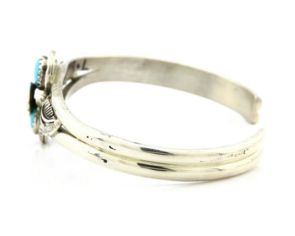 Navajo Bracelet .925 Silver Sleeping Beauty Turquoise Native C.80's
