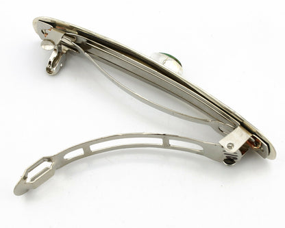 Navajo Hair Clip .925 Silver Royston Turquoise Barrette C.80's