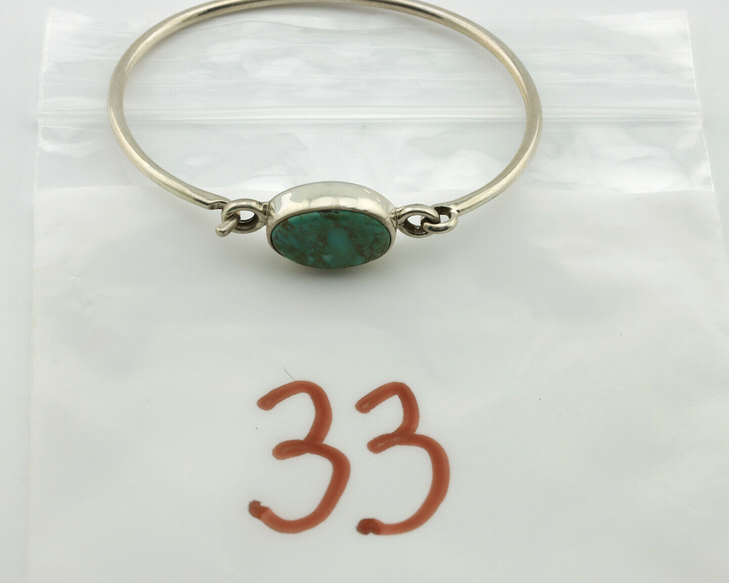 Navajo Bracelet .925 Silver Blue Arizona Turquoise Native American Artist C.90's