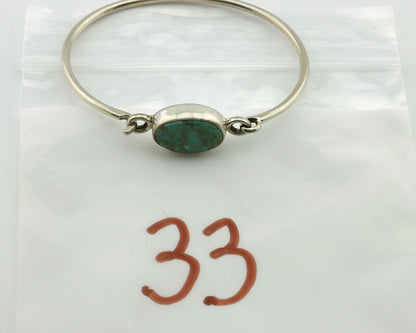 Navajo Bracelet .925 Silver Blue Arizona Turquoise Native American Artist C.90's