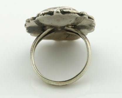 Navajo Ring .925 Silver Kingman Turquoise Native American Artist C.1980's