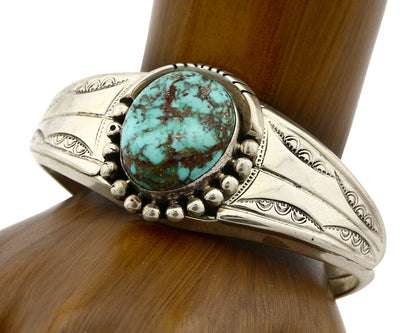 Navajo Bracelet .925 Silver Royston Turquoise Artist Native C.80's