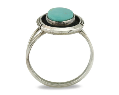 Navajo Ring .925 Silver Arizona Turquoise Native American Artist Handmade C.80's