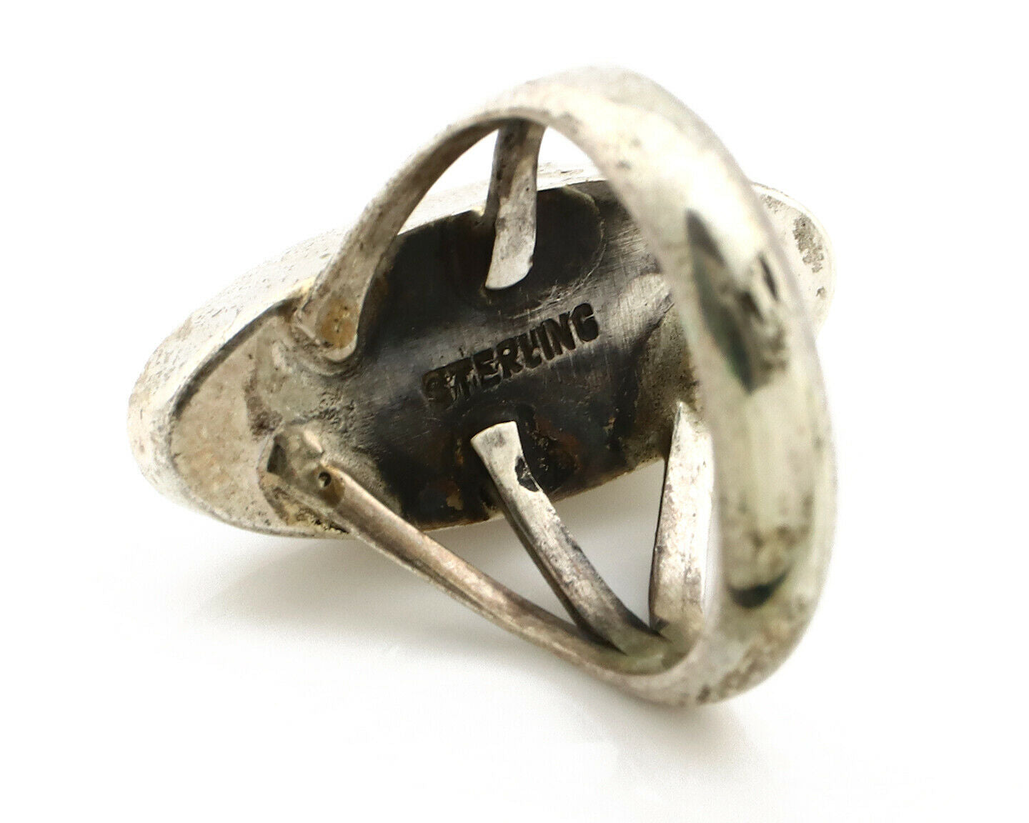 Navajo Ring .925 Silver Arizona Turquoise Native American Artist C80s