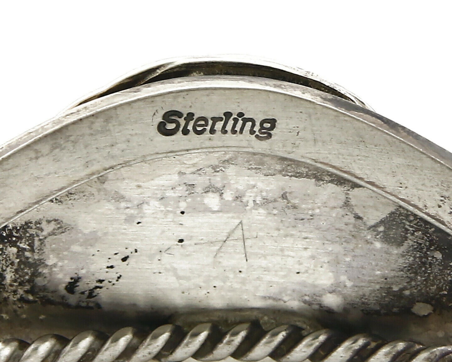 Women's Navajo Malachite Bracelet .925 Silver Native American 80's