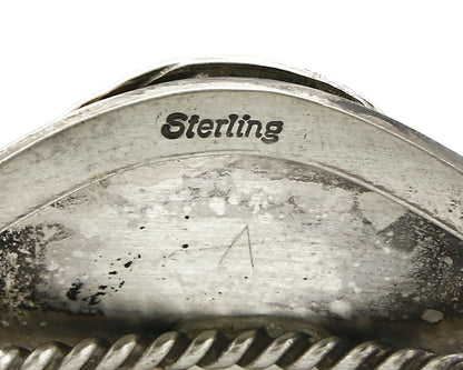 Women's Navajo Malachite Bracelet .925 Silver Native American 80's