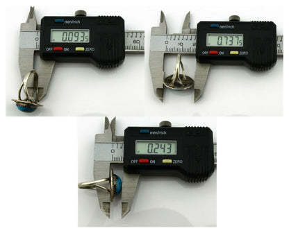 Navajo Ring .925 Silver Natural Blue Turquoise Native American Artist C.80's