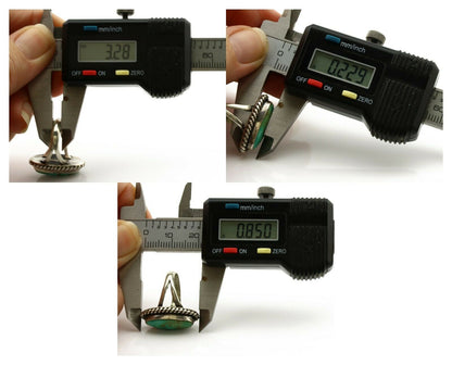 Navajo Ring .925 Silver Royston Turquoise Native American Artist C.1980's