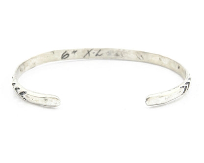 Navajo Bracelet .925 Silver Hand Stamped Arrow Head Artist I Montoya C.80's