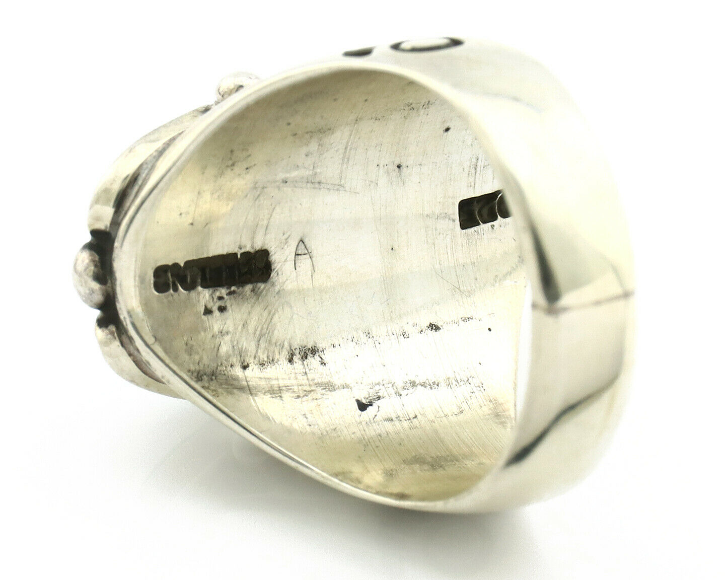 Navajo Ring .925 Silver Blue Southwest Turquoise Native Artist C.80's