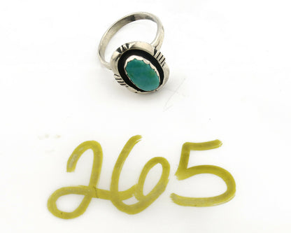 Navajo Ring .925 Silver Kingman Turquoise Handmade Native American Artist C.80's