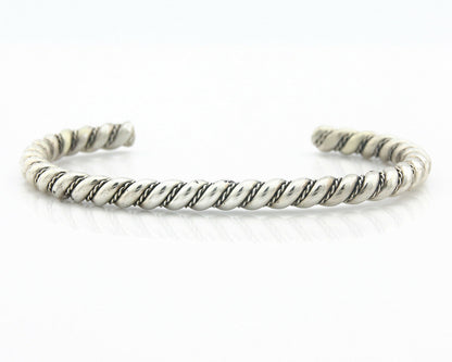Navajo Bracelet .925 SOLID Silver Handmade Artist Tahe Circa Late 1980's