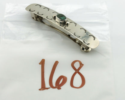 Navajo Hair Clip .925 Silver Turquoise Mountain Native American Barrette C.80's