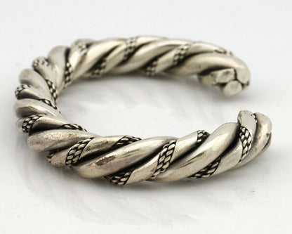 Navajo Handmade Bracelet .925 SOLID Silver Artist Signed D Circa 1980's