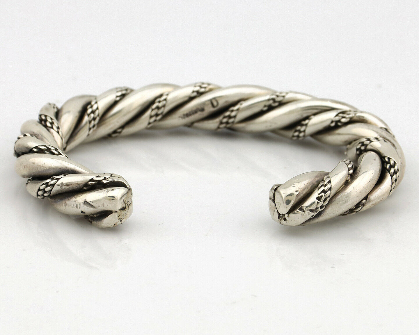 Navajo Handmade Bracelet .925 SOLID Silver Artist Signed D Circa 1980's