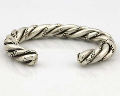 Navajo Handmade Bracelet .925 SOLID Silver Artist Signed D Circa 1980's