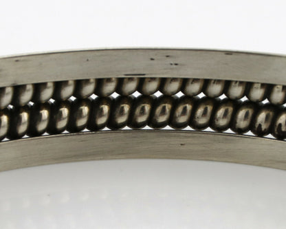 Navajo Handmade Bracelet .925 SOLID Silver Native Artist Signed Tahe Circa 1980s