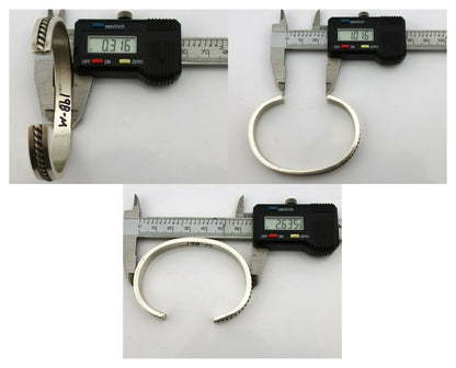 Navajo Handmade Bracelet .925 SOLID Silver Native Artist Signed Tahe Circa 1980s