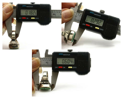 Navajo Ring .925 Silver Kingman Turquoise Artist Signed Apache C.80's