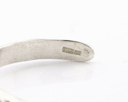 Navajo Bracelet .925 Silver Hand Stamped Arrow Head Artist V Montoya C.80's